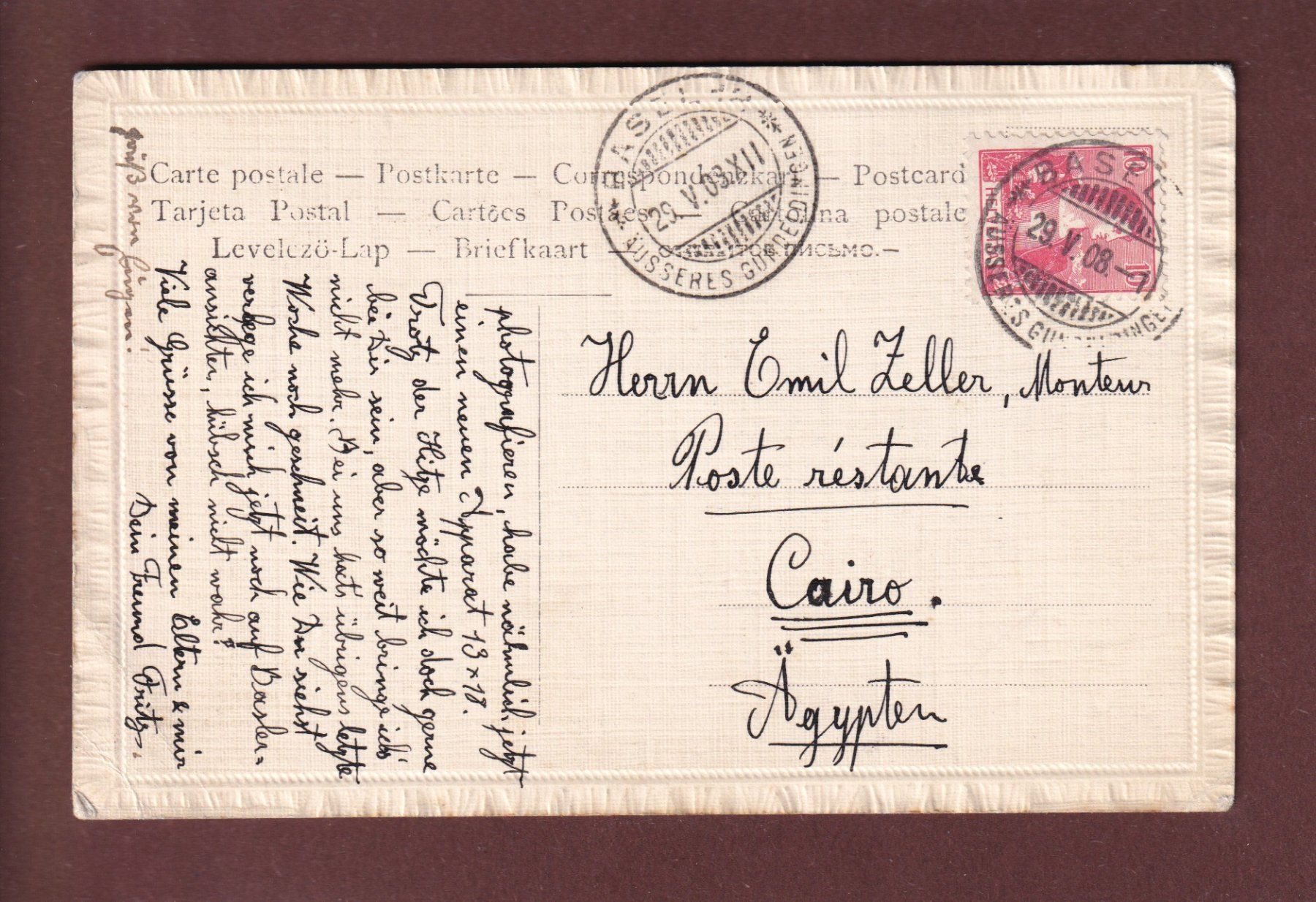 Cartes postales: BASEL um Mitternacht - 1908 – D'occasion à Pully par nicecards 1