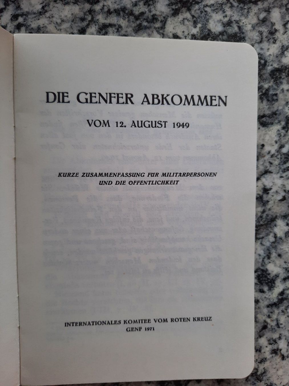 Libri: Die Genfer Abkommen vom 12. August 1949 – Usato da Ruswil venduto da Sammlergeist 1