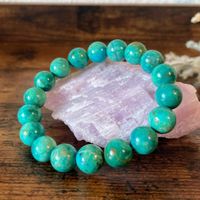 ✲ Azurit Chrysokoll Armband ✲ Ø 11mm / 29g Malachit Bracelet