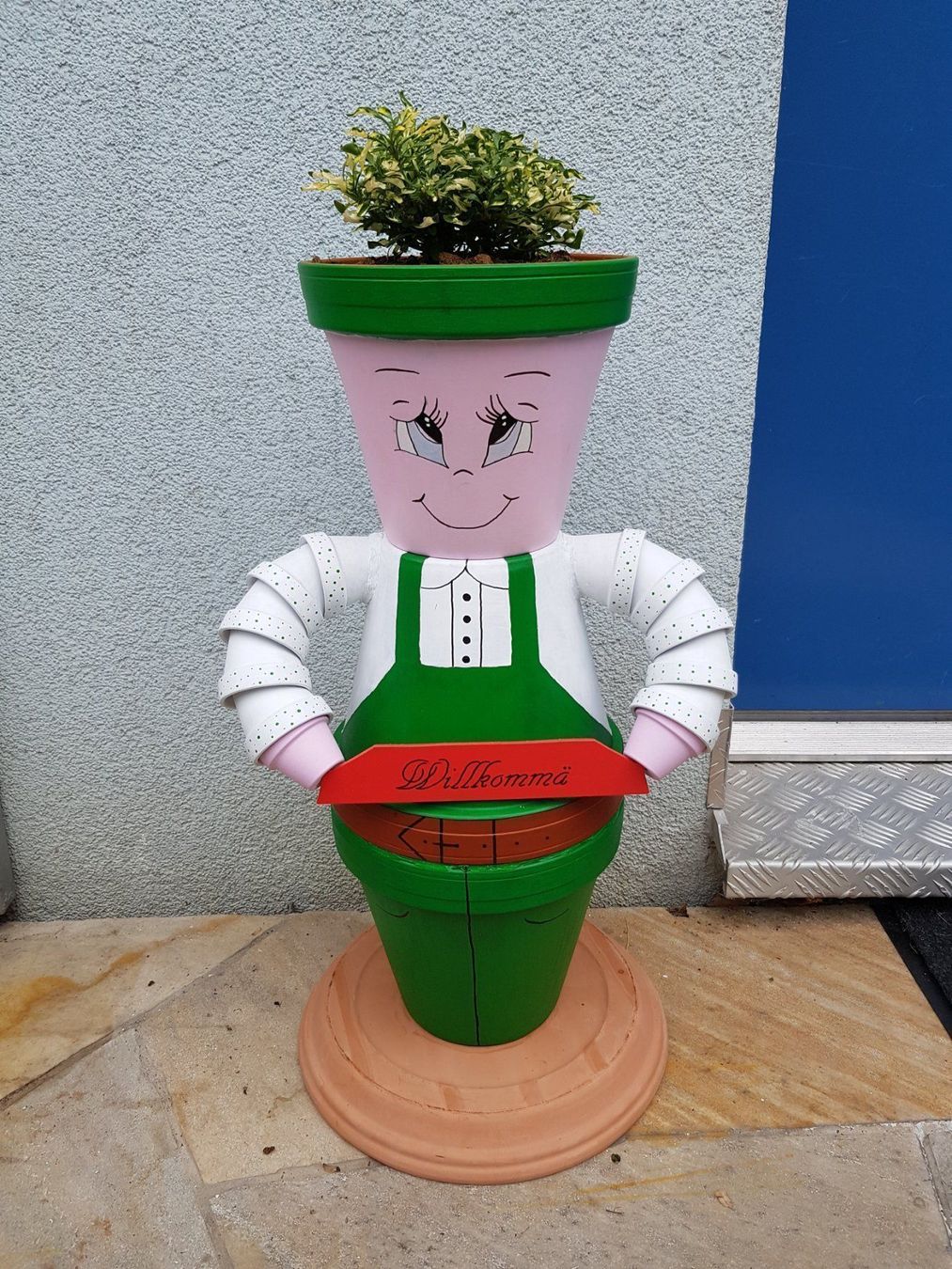 Vasi per fiori: Tontopffigur Blumentopf Gartendekoration – Usato da Brunnen venduto da kent03