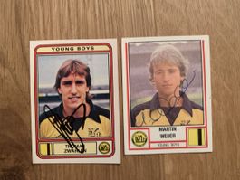 YB Autogramme Martin Weber & Thomas Zwahlen Panini Bilder