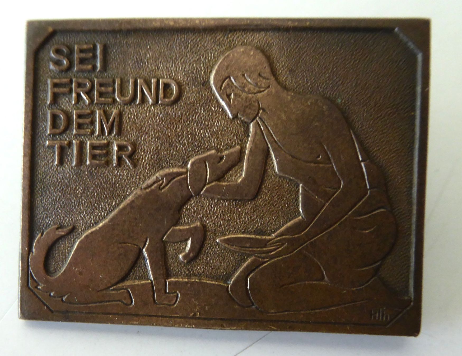 Plaketten & Abzeichen: Abzeichen Sei Freund dem Tier mit NADEL 4X3 CM – Gebraucht aus Aesch BL von Kauri1