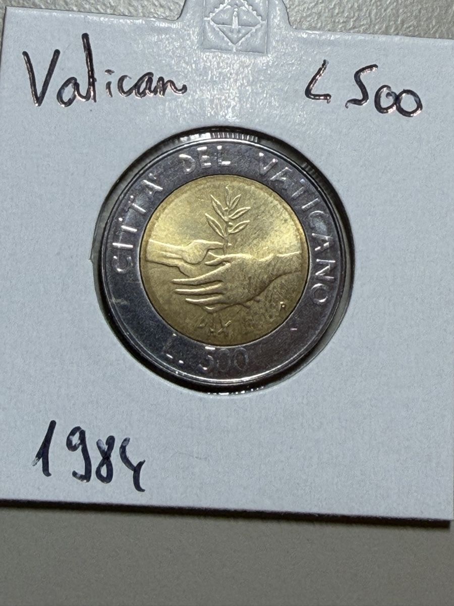 Tutti le monete: Vatican - 500 lires - 1984 – Usato da Payerne venduto da Mike1682
