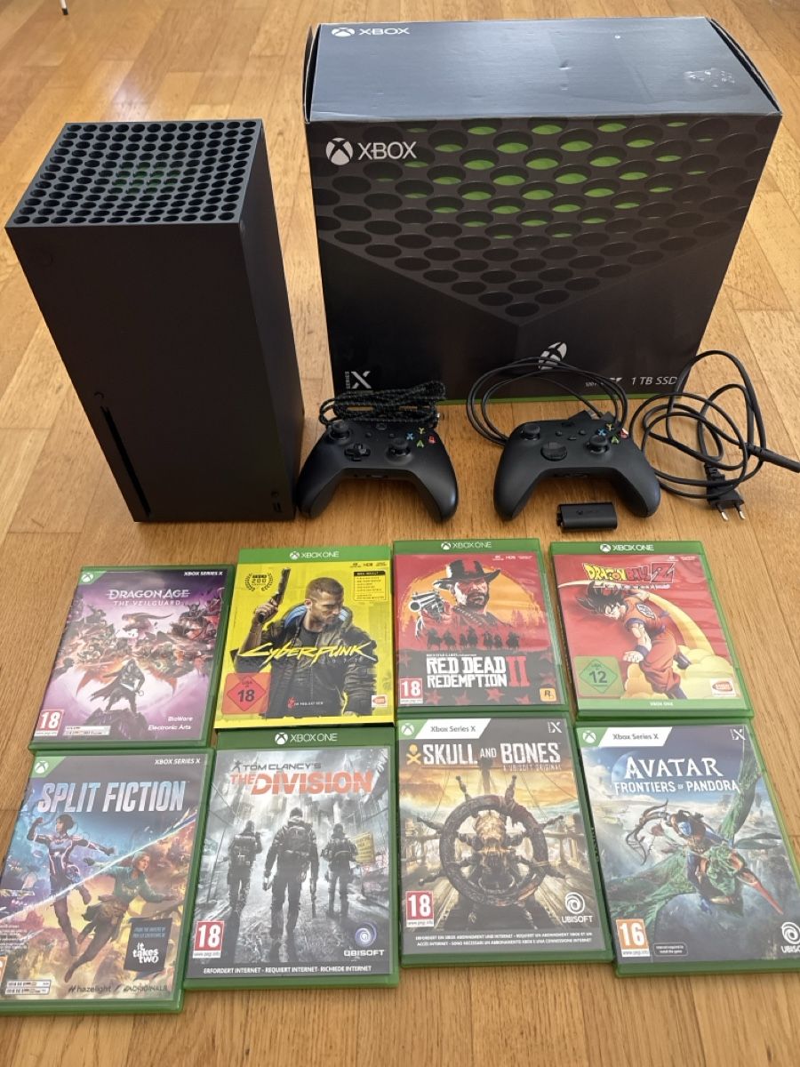 Microsoft Console: Xbox Series X 1TB + 2 Controller + 1 Akku + 8 Games – Usato da Wettingen venduto da lutenus