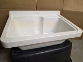 Waschbecken Spülbecken Lavabo Romay, weiss marmoriert