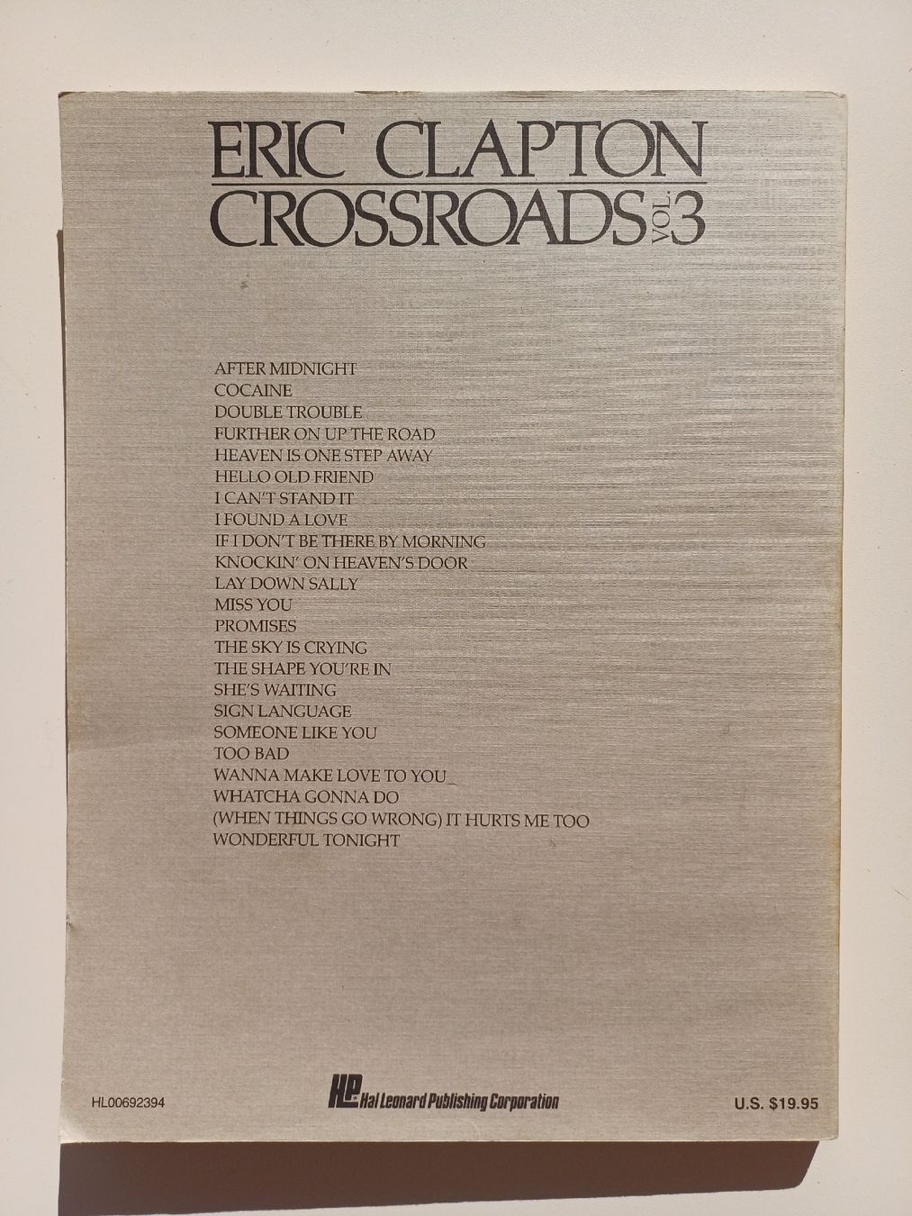 Libri: Eric Clapton "Crossroads vol.1,2,3" partitions guitares – Usato da Begnins venduto da Drastic-Sound 3