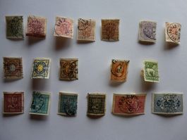 1900 - 1940 ca. Schweden Konvolut 18 Werte; Gest. mit Falz