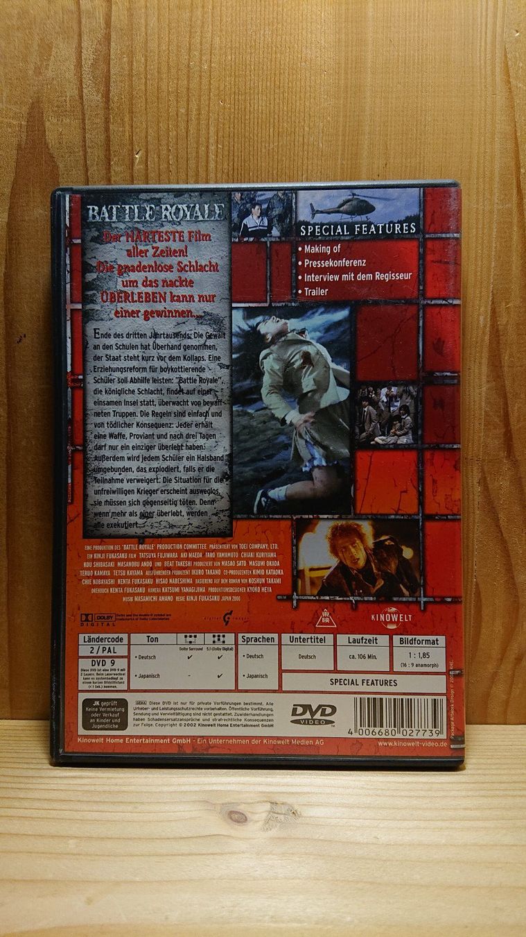 Tutti i DVDs: BATTLE ROYALE nur einer kann überleben DVD – Usato da Wilderswil venduto da Exebub 1