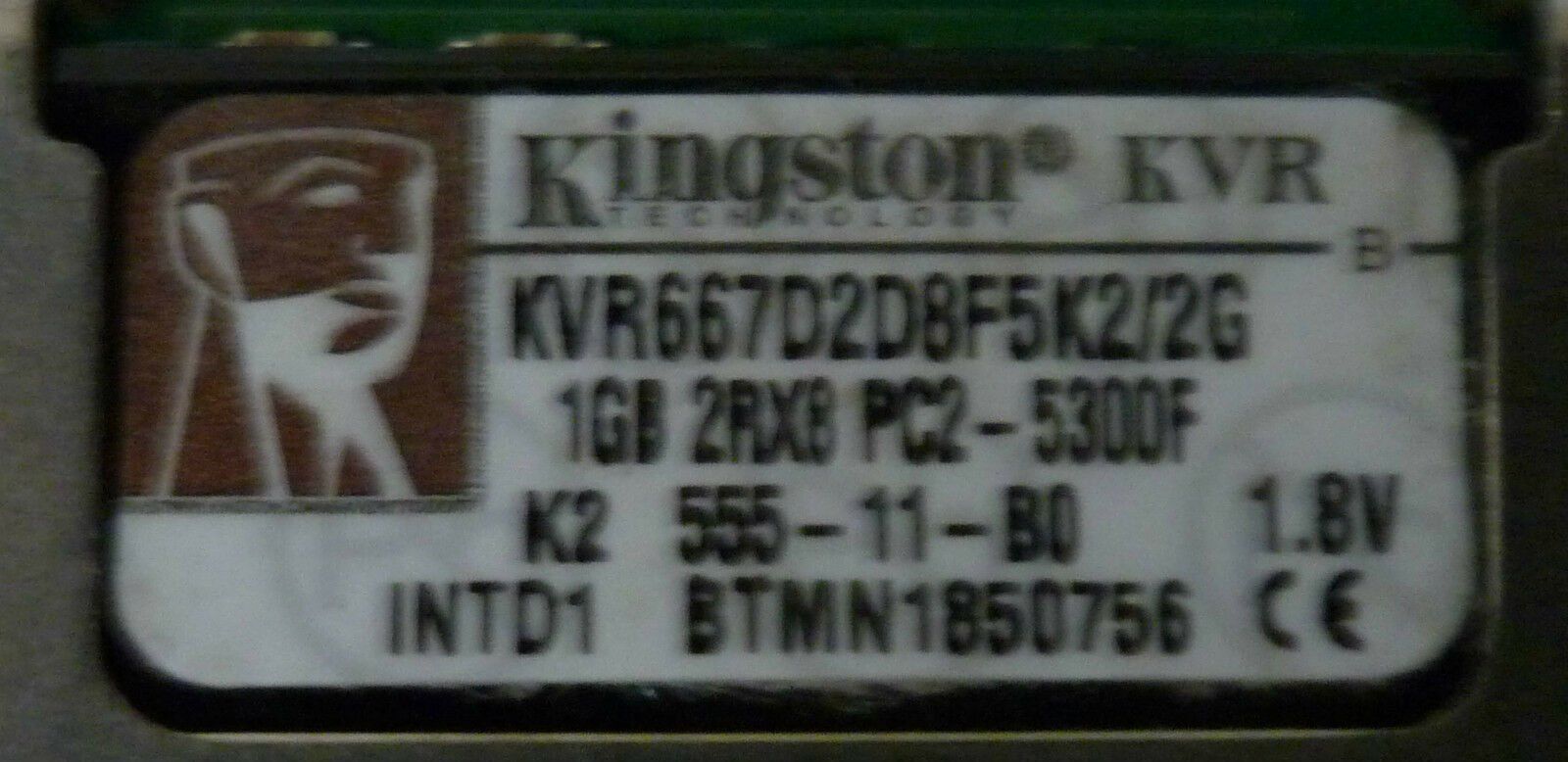 Kingston Dischi rigidi: KVR667D2D8F5K2/2G Kingston 2GB Kit – Usato da Berikon venduto da m1l3n 1