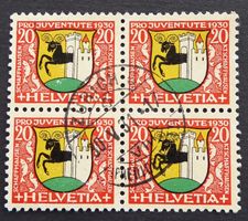 1930 - Pro Juventute - Znr. PJ 55 / 4-er Block - gestempelt