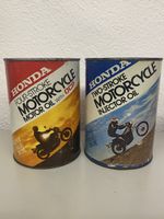 Lot de 2 bidons d’huile originaux motos HONDA New Old Stock!