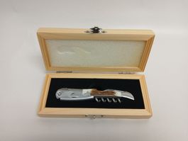 NEW! Laguiole corkscrew with wooden Case single hinge