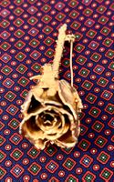 Broche tige de rose Flora Danica, Danemark années 1960