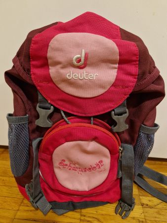 Kinderrucksack Deuter Schmuselöwe pink guter Zustand