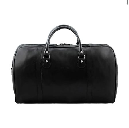 Reisetasche Leder Lisbona -  Farbe: Schwarz