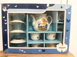 Vintage 1977 Roehler Kinder Bären Keramik Teeservice neu 70