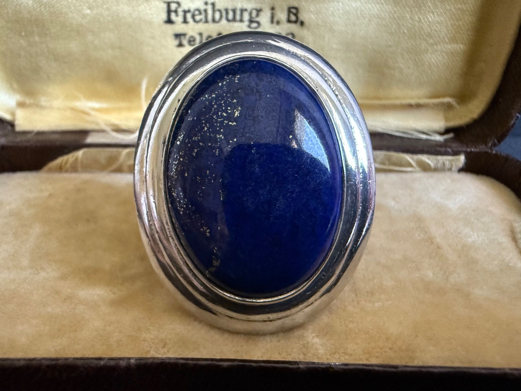 Bagues: Silber Ring mit Lapislazuli 800 – D'occasion à Spiegel b. Bern par Rogger72