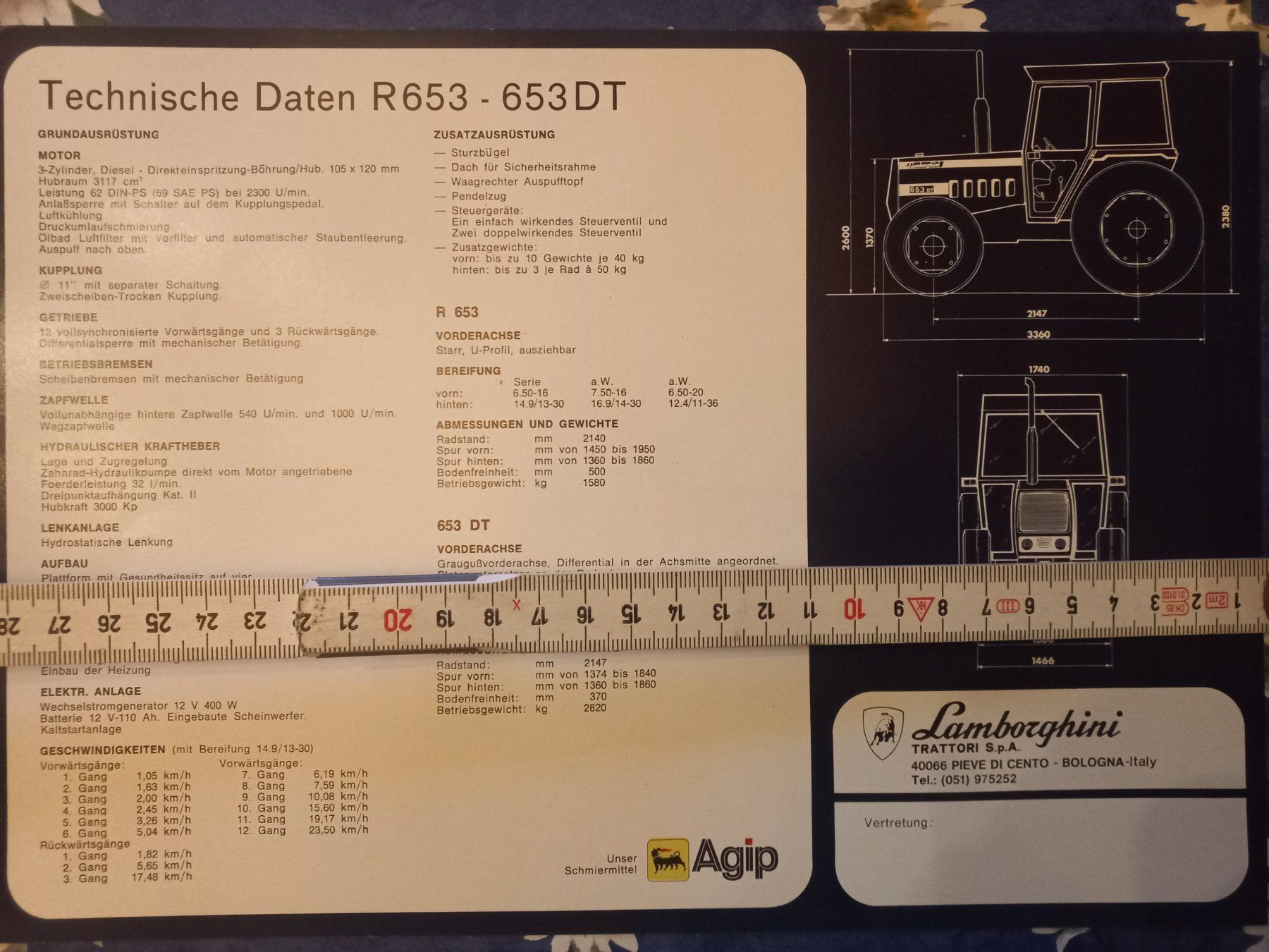 Lamborghini Documenti: Original Oldtimer Traktor Prospekt Lamborghini 653 Deutsch – Nuovo (secondo la descrizione) da Dulliken venduto da classiclerchdulliken 1