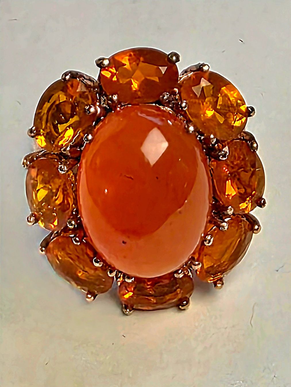 Anelli: Edelstein Fingerring orange – Nuovo e nell'imballaggio originale da Zürich venduto da adriben 5