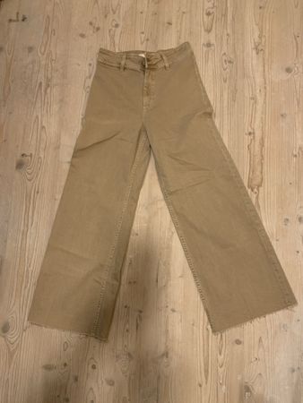 Mango Damenhose Wide Leg beige Gr. 36
