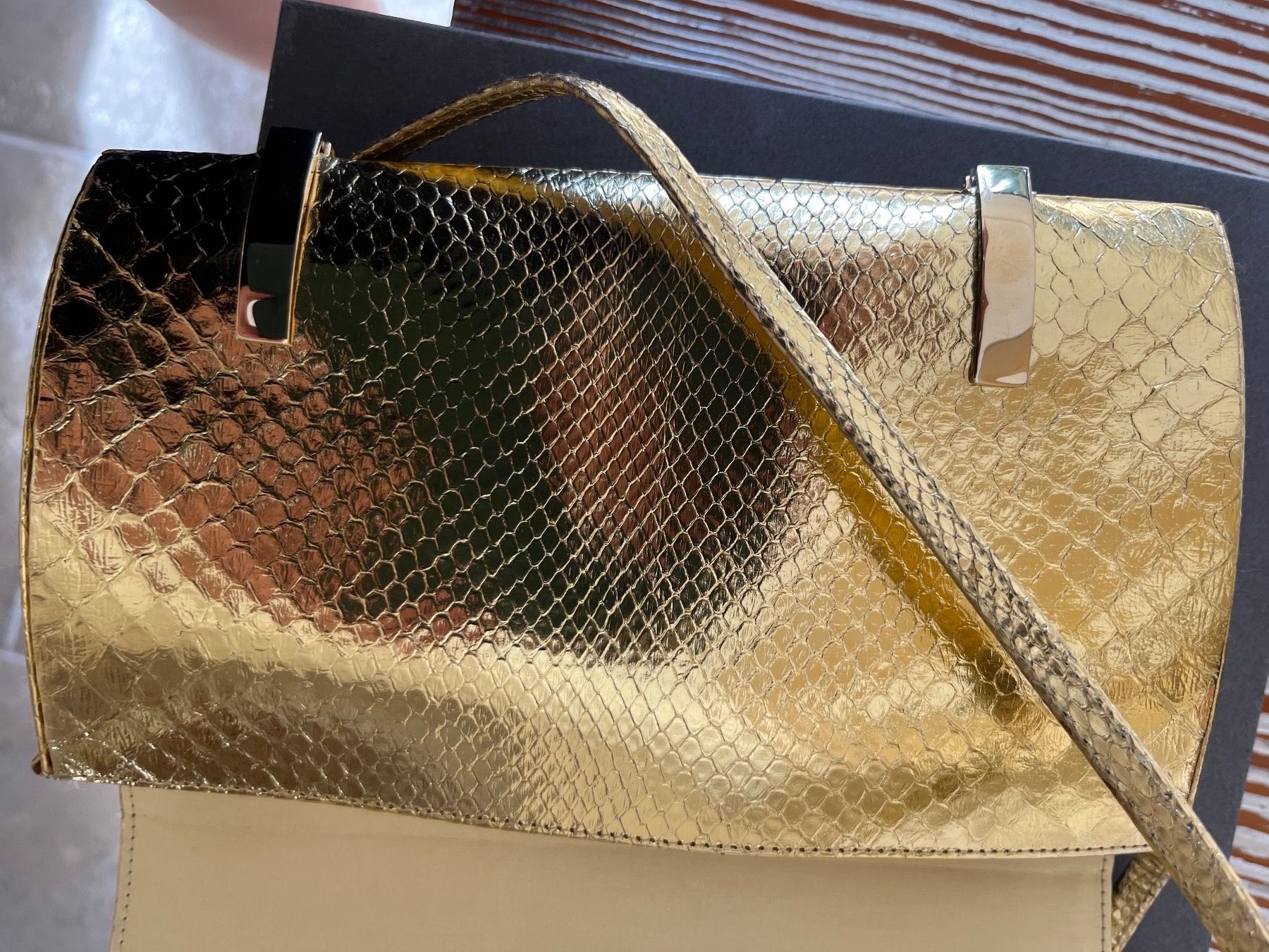Swarovski Borse da donna: Daniel Swarovski Schlangenleder Abendtasche – Nuovo (secondo la descrizione) da Saanen venduto da SoniaMichaela 3