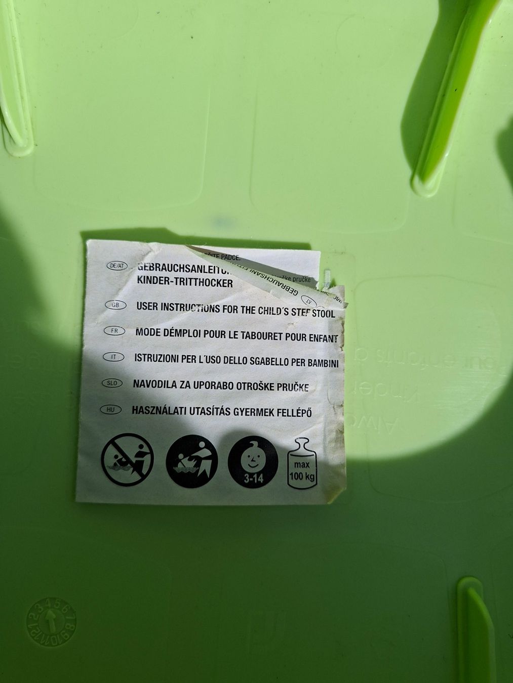 Sgabelli: Kinder Tritthocker und Abfalleimer Set hellgrün gebraucht – Usato da Ehrendingen venduto da CHMEX 2