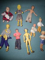 Puppenhaus Figuren Konvolut 9 gummige Puppen - siehe Fotos