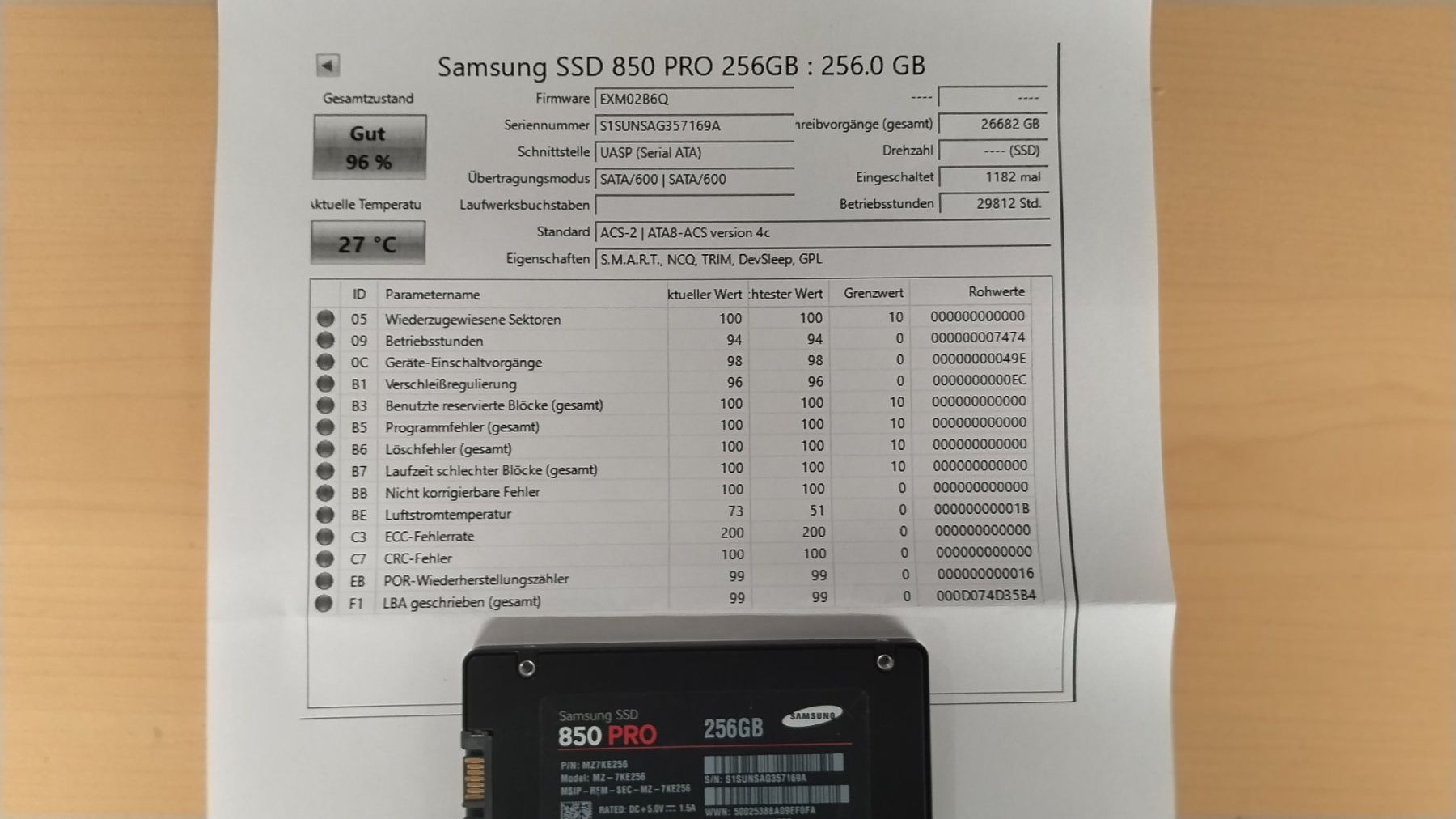 Samsung Dischi rigidi: Samsung SSD 850 PRO 256GB – Usato da Wallisellen venduto da mic_gg2g 2