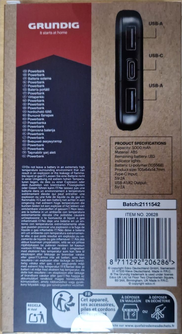 Batterie: Powerbank Grundig 5000mAh – Nuovo e nell'imballaggio originale da Wädenswil venduto da jah_6z56 2