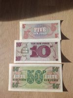 Trois billets de l'armée Britannique UNC
