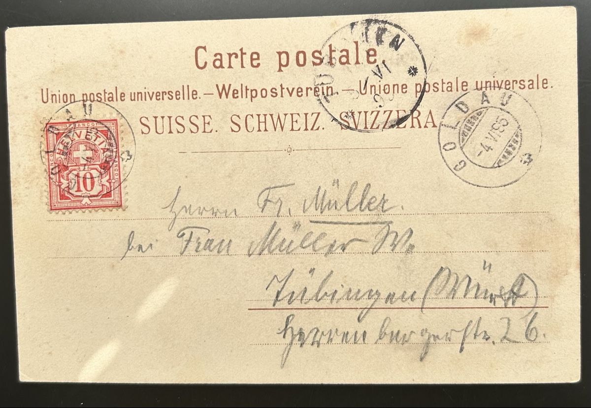 Cartoline postali: Panorama Rigi Scheidegg Strichlitho  – Usato da Horw venduto da Tellbub 1