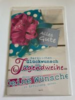 Jugendweihe Karte Glückwünsche Umschlag