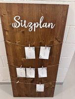 Sitzplan Hochzeitsdeko 