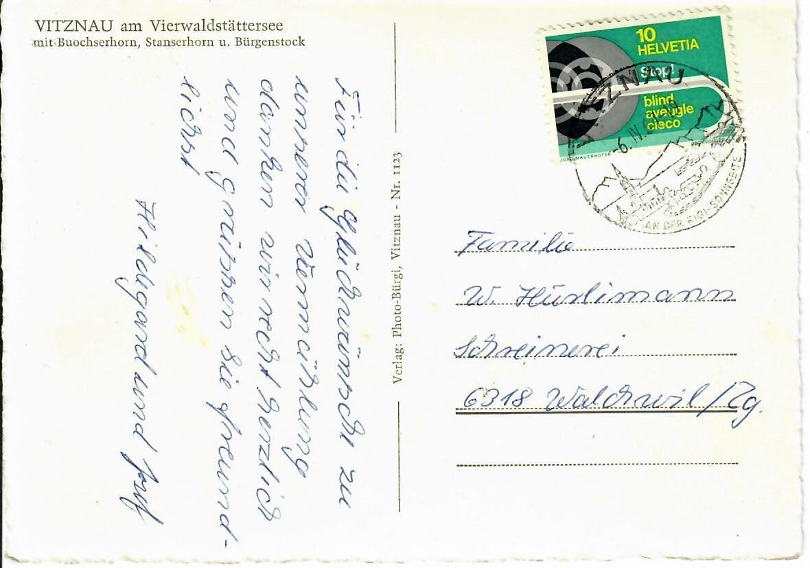 Cartoline postali: Kurort Vitznau – Usato da Hochdorf venduto da Ziegel-16 1