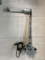 Schreibtischlampe Moll, Flexo, silberfarben, gut erhalten