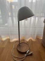 Tischlampe Weiss mit Holz