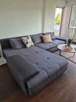 Ecksofa grau mit Schlaffunktion