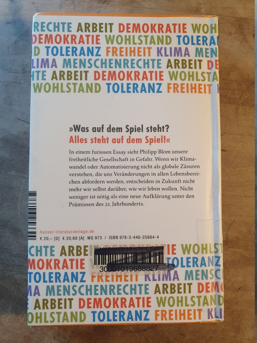 Livres: Was auf dem Spiel steht Philipp Bloom Hanser – D'occasion à Zürich par loosebone 4