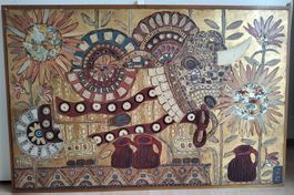 grosses Ölgemälde (144 x 94,5 cm), MomA Exponat in den 70ern