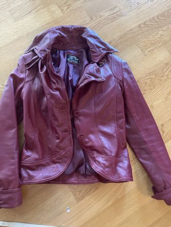 Jacke Lederjacke, bordeauxrot, Top Zustand!