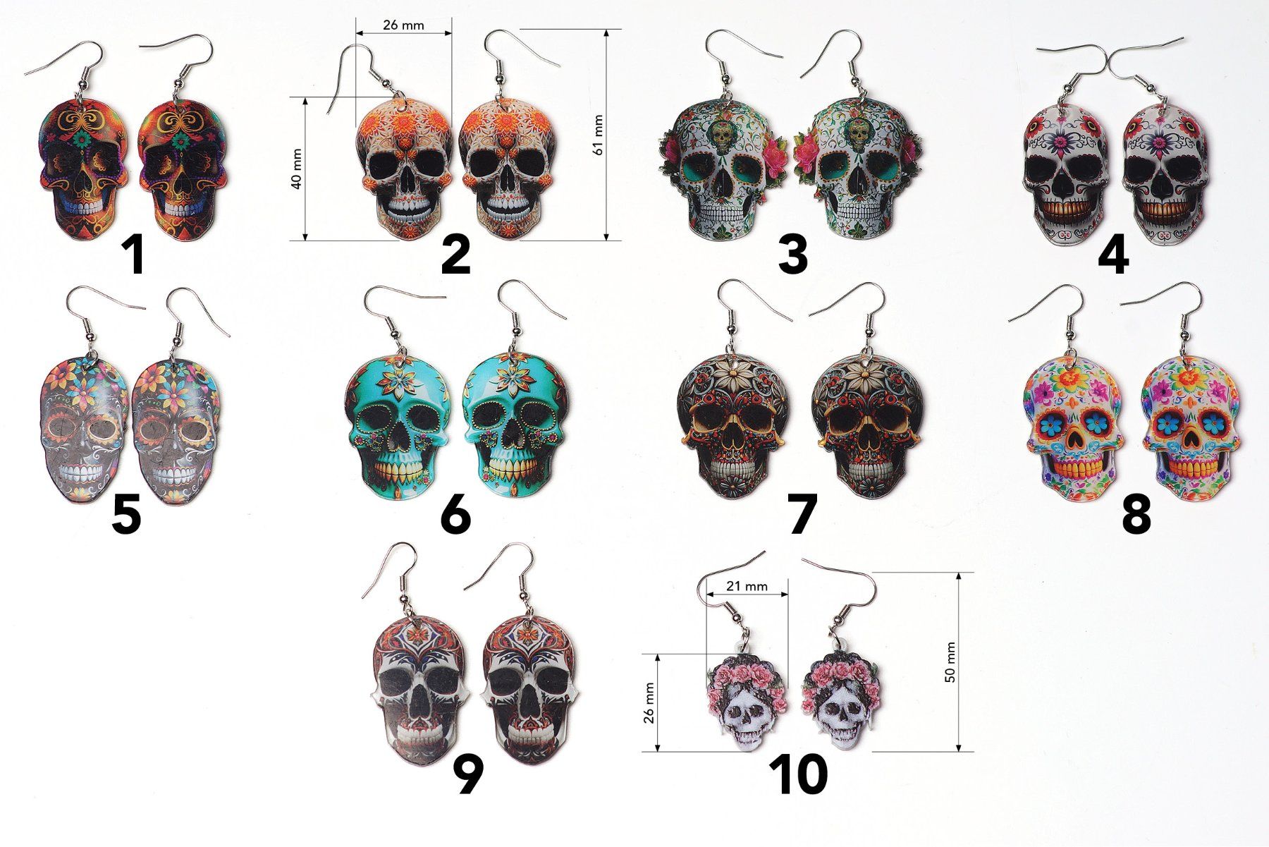 Orecchini pendenti & Orecchini a lobo: Totenkopf Design Ohrringe – Nuovo e nell'imballaggio originale da Buochs venduto da chicco64 2