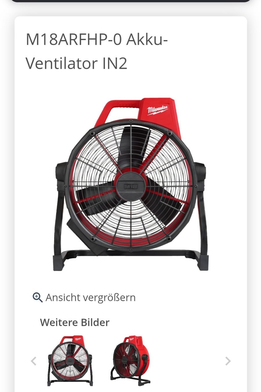 Ventilatori: Milwaukee Lüfter – Nuovo (secondo la descrizione) da Amden venduto da Egzorn1