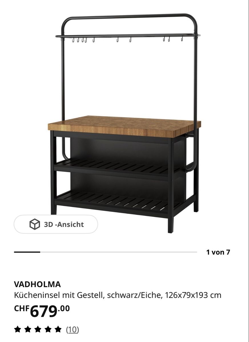 Ikea Tavoli: Ikea VADHOLMA Tisch / Esstisch / Kücheninsel – Usato da Zürich venduto da she_h5cl 5