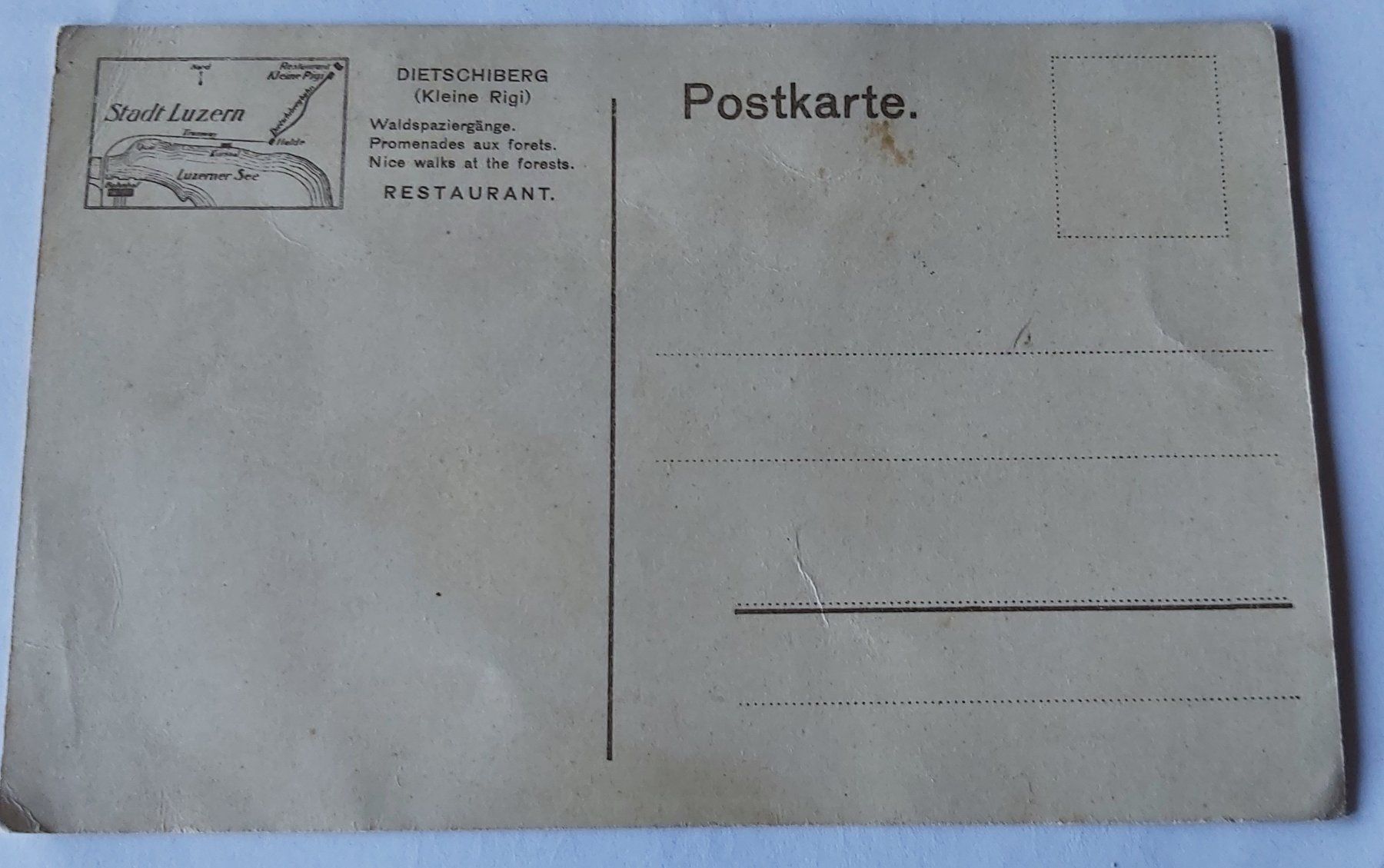 Cartoline postali: Alte Ansichtskarte Luzern - Dietschiberg/Kleine Rigi – Usato da Greppen venduto da 86Sina 2
