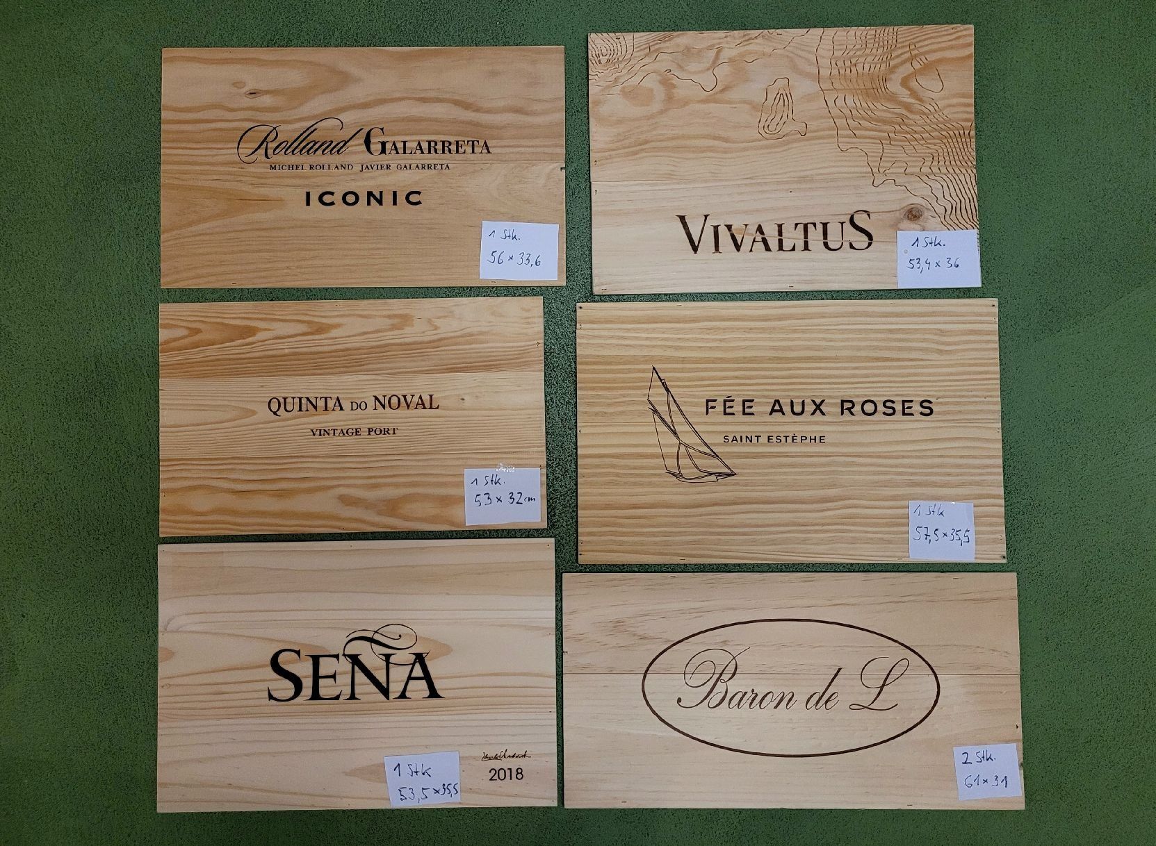 Articoli in legno: Weinkisten Deckel Frontblätter, XXL – Usato da Unterengstringen venduto da orpheo13