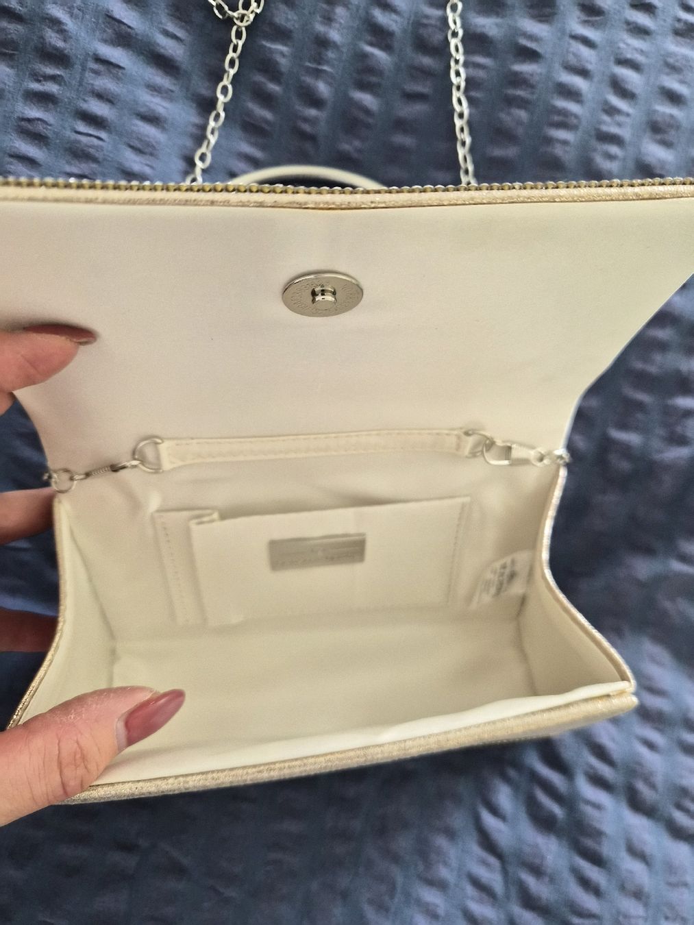 Borse da donna: Silberne Abendtasche mit Glitzersteinen  – Nuovo (secondo la descrizione) da Naters venduto da yvi21 2
