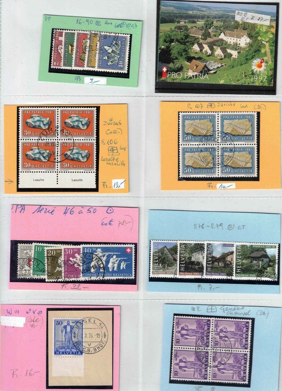 Alle Briefmarken: Sechs Scans hochwertiger PP ! Anschauen – Gebraucht aus Bibern SH von Heinibuehrer 3
