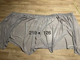5 Vorhänge Stoff grau, leicht, verschiedene Masse 