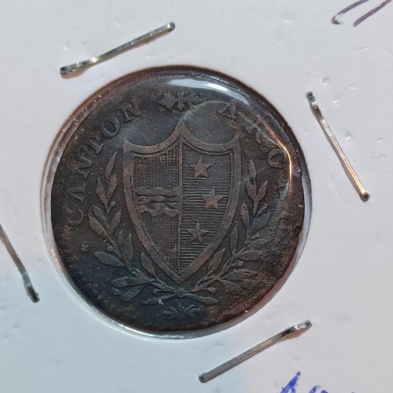 Alle Münzen: 1/2 Batzen 1807 Aargau s-ss – Gebraucht aus Pfäffikon ZH von Welt_Muenzen 1