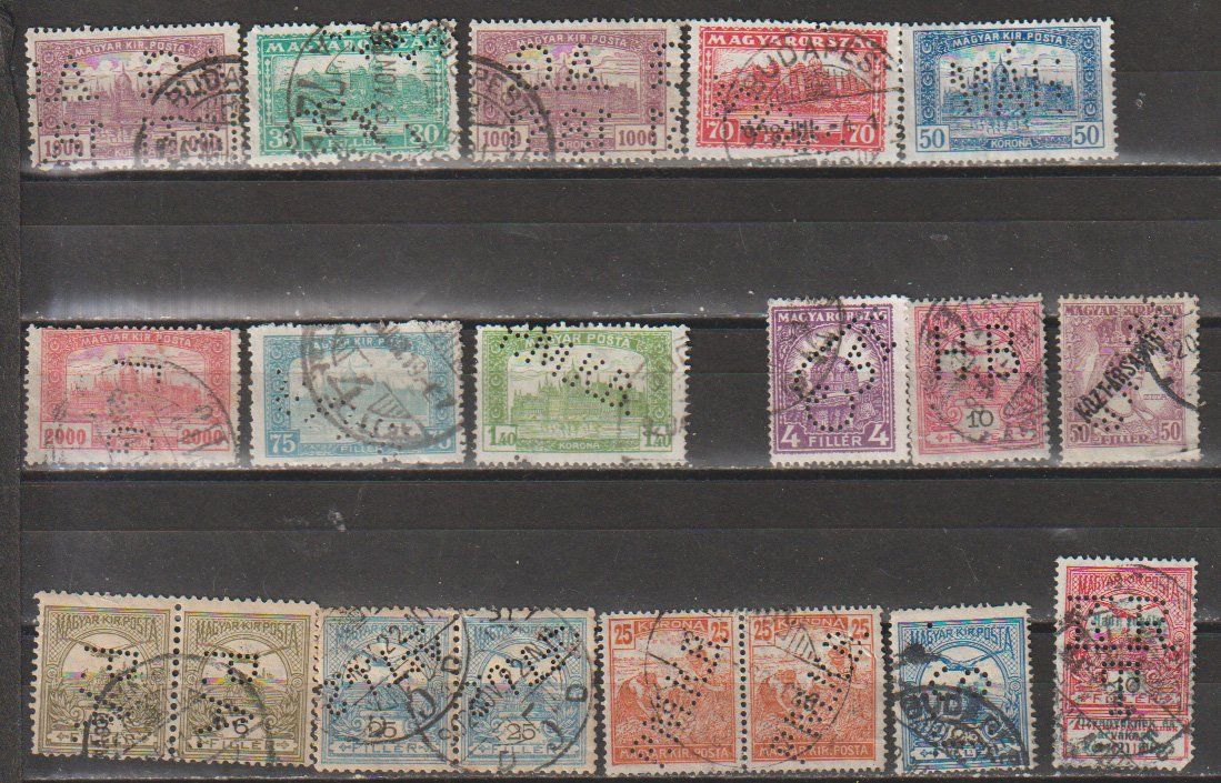 Alle Briefmarken: Perfins Hongrie – Gebraucht aus Crans-Montana von kira56 1
